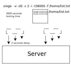 использование siege