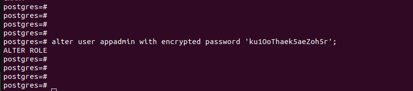 alter user password psql