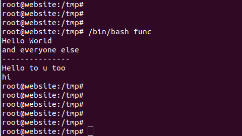 bash функции