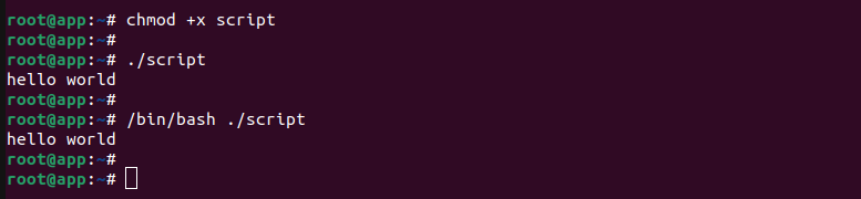 Как выполнить bash скрипт