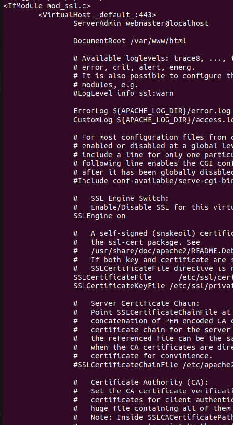 default ssl