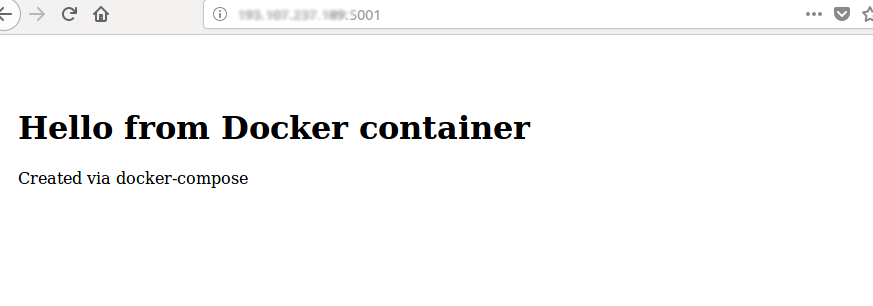 docker compose up