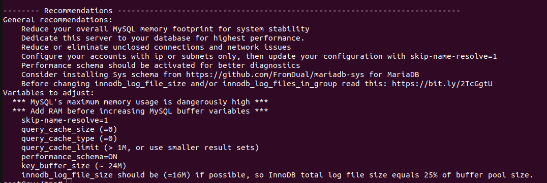 mysqltuner для оптимизации mysql
