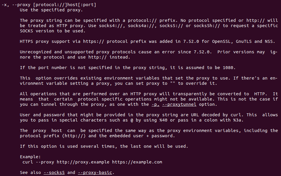 curl proxy