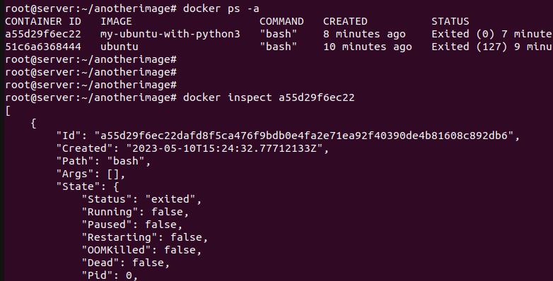 docker inspect