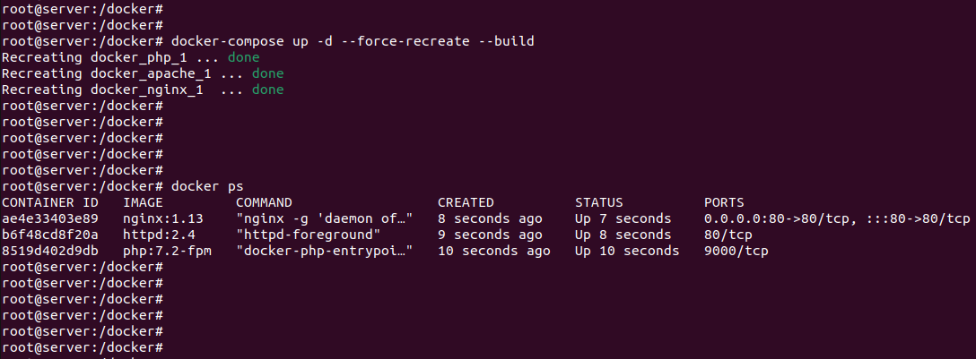 Файл docker-compose.yml для конфигурации nginx + php-fpm