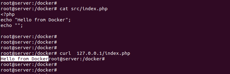 результат сборки lamp в docker