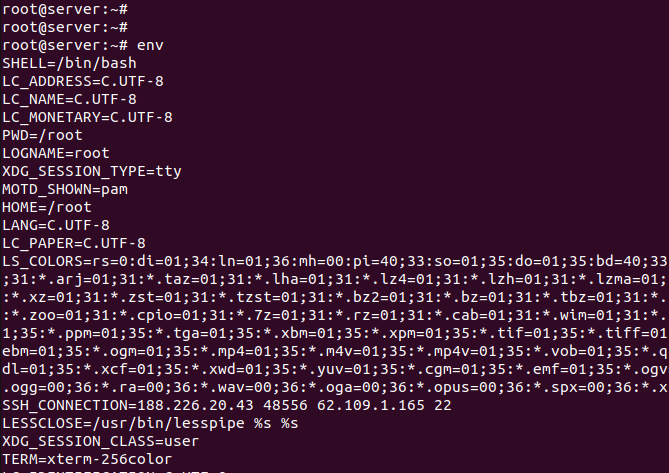 Переменные окружения Linux
