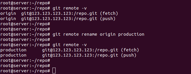 git remote -v