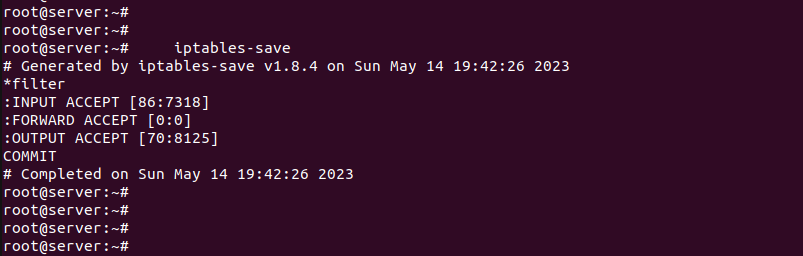 iptables-save