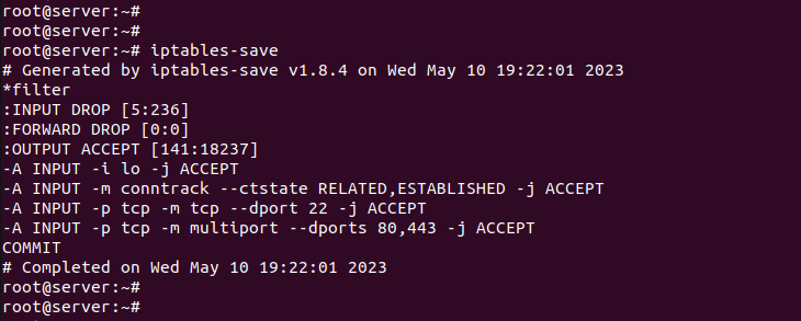 iptables firewall