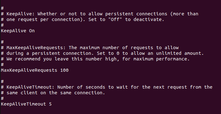 apache keepalive