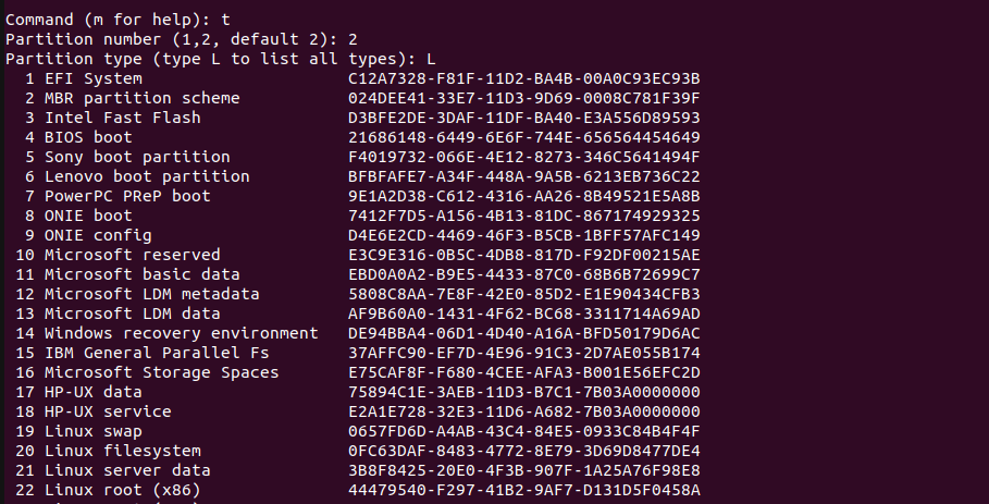 партиция типа linux swap