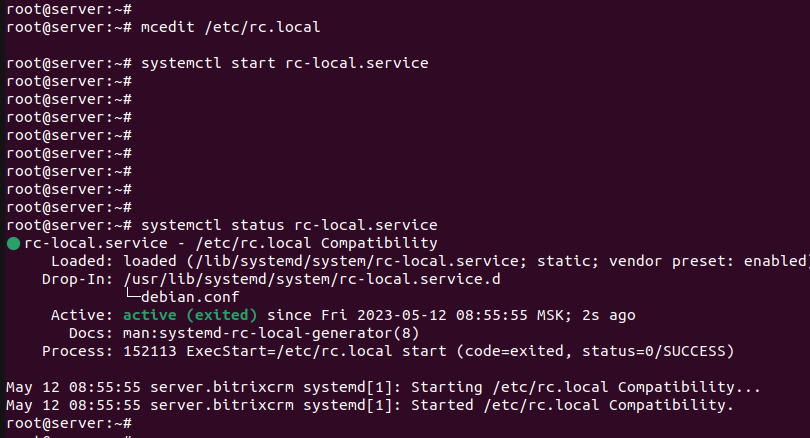 rc local debian