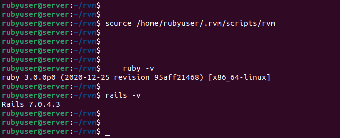ruby version