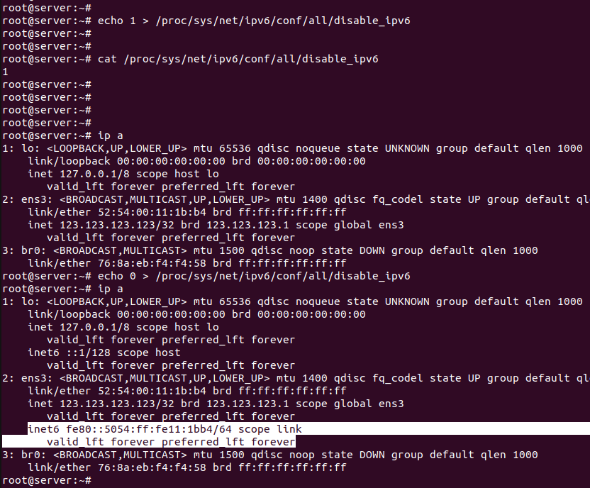 Как в Ubuntu отключить ipv6
