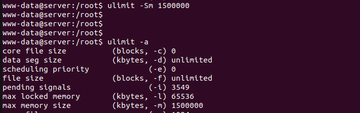 ulimit set soft limit